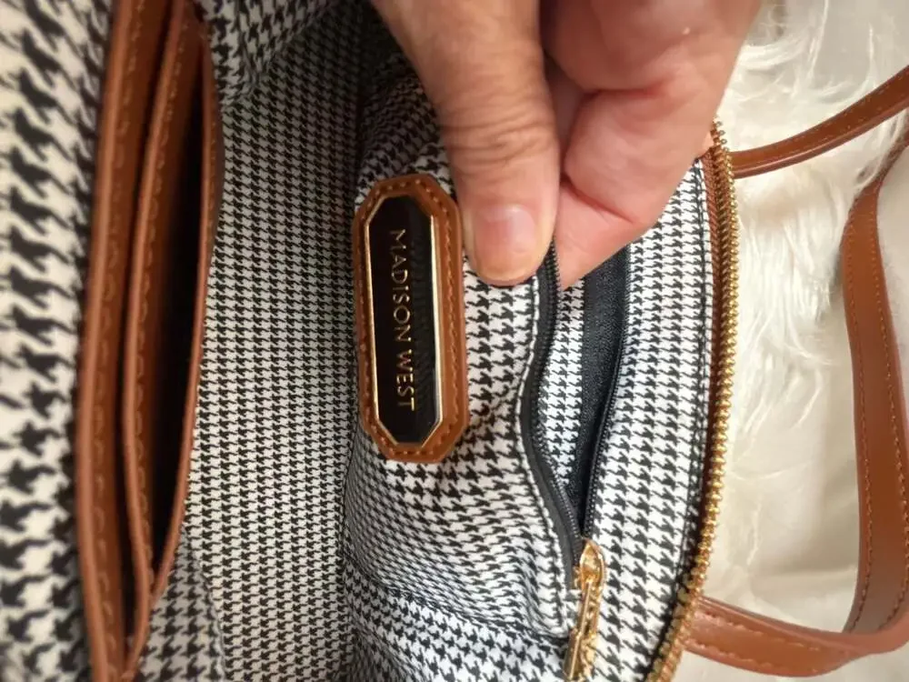Madison West Mini Dome Shoulder Bag with Buckle Detail